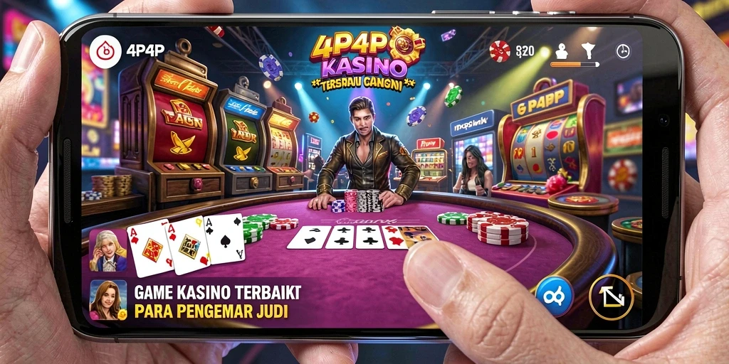Tampilan menarik dari gameplay Kasino 4P4P yang menyenangkan.