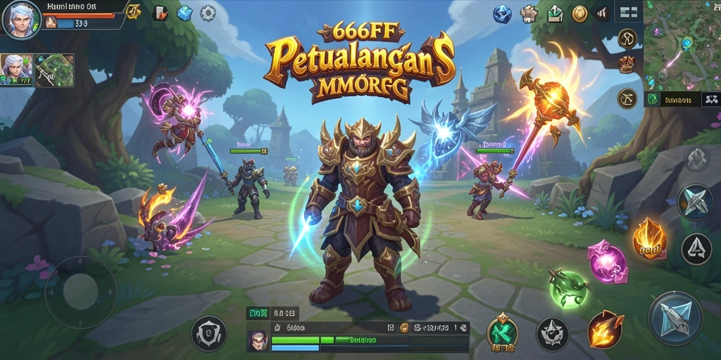 Tampilan gameplay menarik di dunia fantasi MMORPG 666FF.