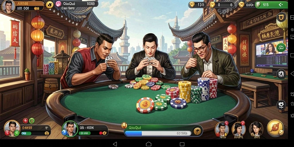 Screenshot utama AIR168 menampilkan gameplay seru QiuQiu.