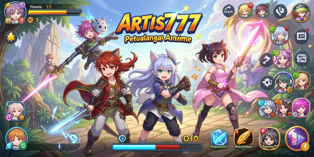 Tampak menarik dengan karakter anime dalam aksi.