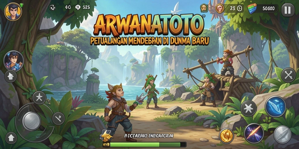Screenshot ARWANATOTO menampilkan aksi seru dalam gameplay petualangan.