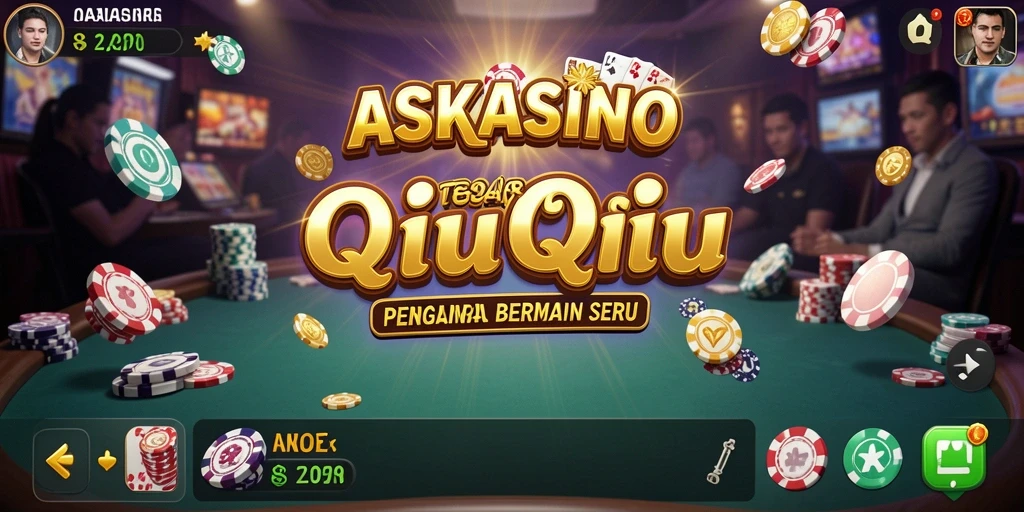 Screenshot utama ASKASINO menampilkan momen seru permainan QiuQiu.