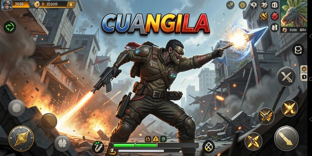 Screenshot CUANGILA menunjukkan aksi mendebarkan dalam pertempuran.
