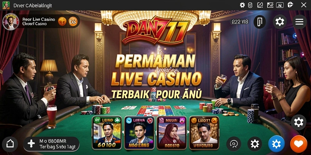 Tampilan menarik dan interaktif dari gameplay Live Casino DAN777.