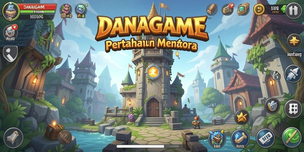 Tampilan menarik dari gameplay Tower Defense yang seru.
