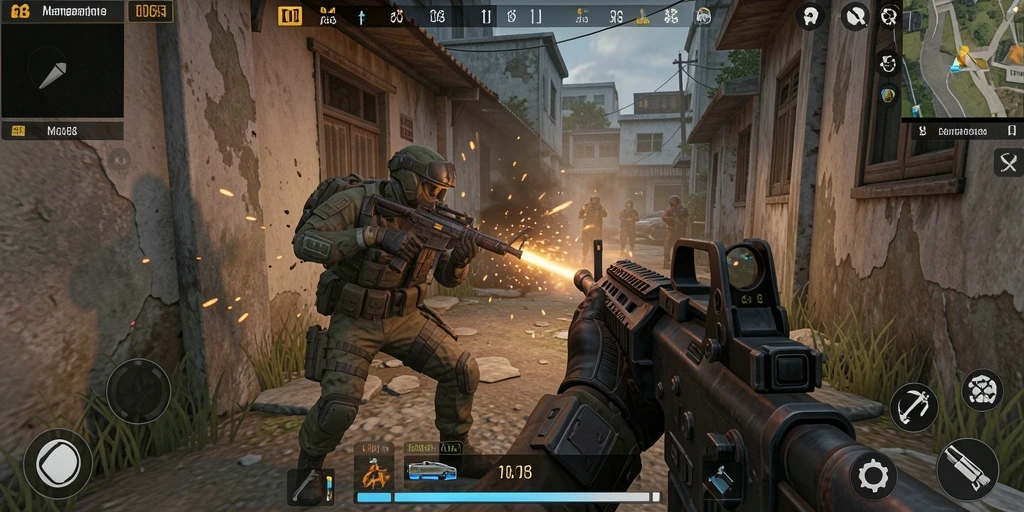 Tampilan mendebarkan dari aksi gameplay F08 yang intens.