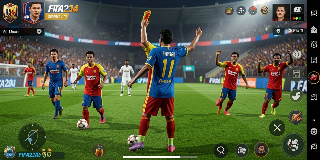 Screenshot FIFA234 menampilkan gameplay seru dan menyenangkan.