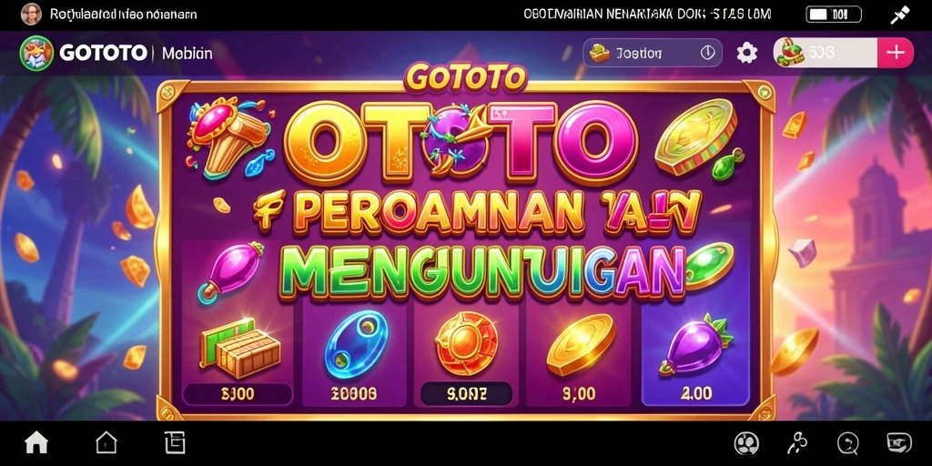 Screenshot menunjukkan tampilan gameplay menarik dari permainan slot GOTOTO.