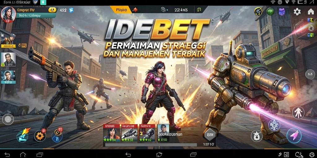 Screenshot gameplay menunjukkan pertempuran strategis yang mendebarkan.
