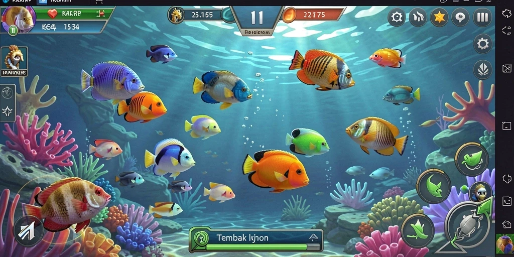 Tampilan gameplay KAKRP yang seru dan menarik di dalam permainan Tembak Ikan.