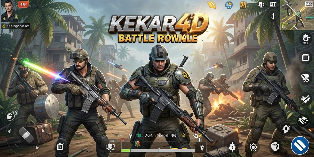 Tampilan gameplay KEKAR4D dengan aksi pertempuran seru.
