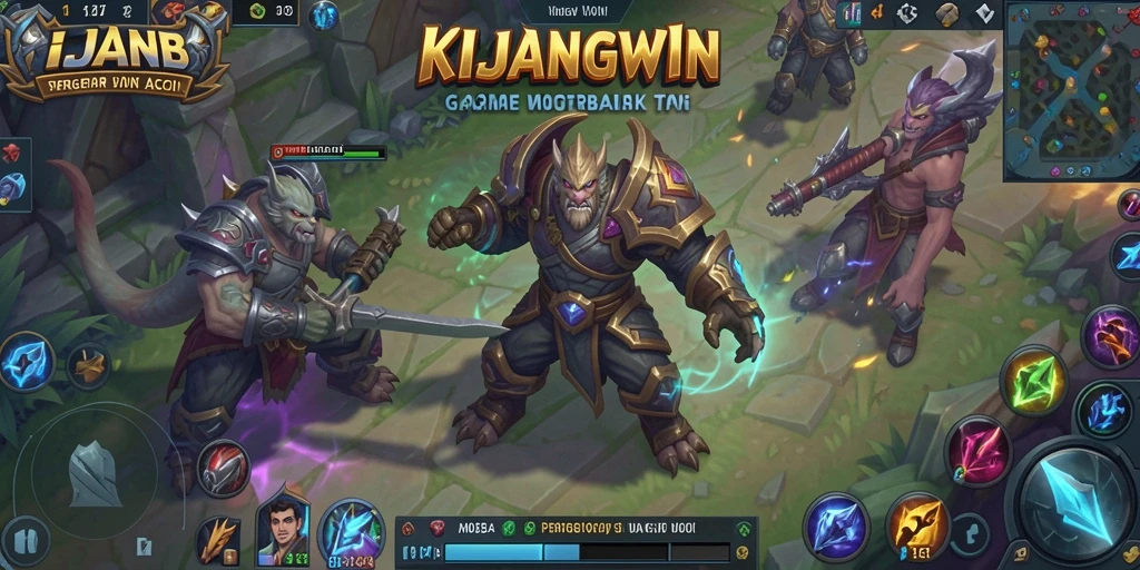 Tampak menariknya gameplay KIJANGWIN dalam pertarungan MOBA.
