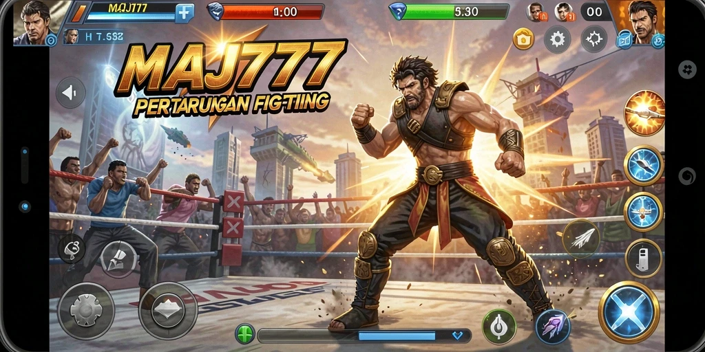 Tampilan aksi intens di arena pertarungan MAJ777.