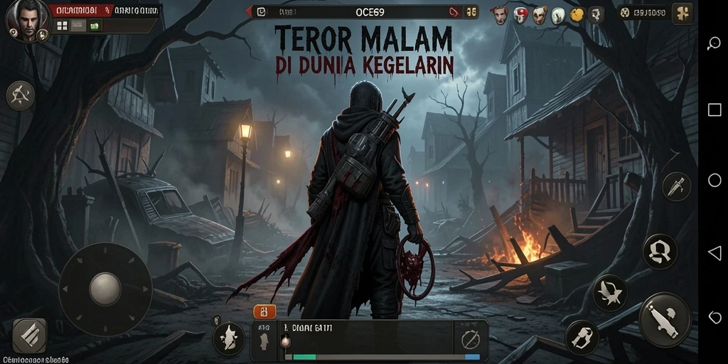 Screenshot menampilkan suasana menyeramkan dari gameplay OCE69.