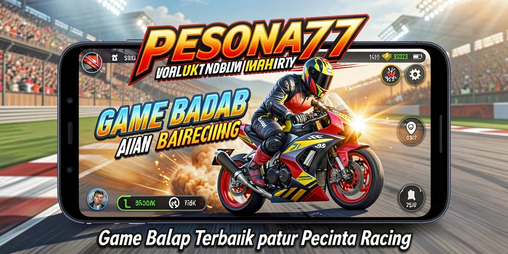 Screenshot PESONA77 menampilkan aksi balap yang mendebarkan dengan mobil-mobil cepat.