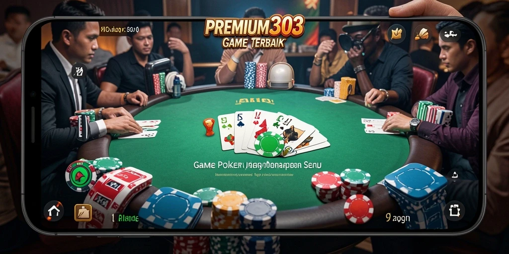 Tampilan gameplay seru di PREMIUM303 dengan fitur Poker menarik.