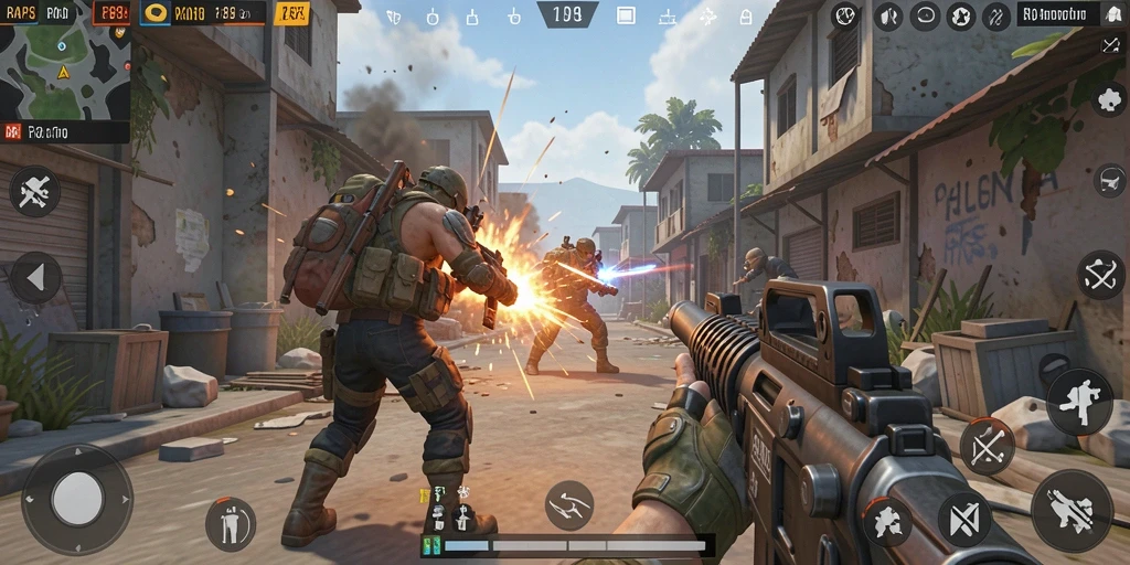 Gameplay RAP89 menampilkan aksi tembak-menembak yang seru dan menarik.