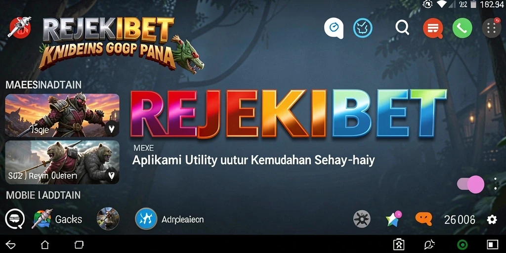 Tampilan antarmuka REJEKIBET yang minimalis dan user-friendly.