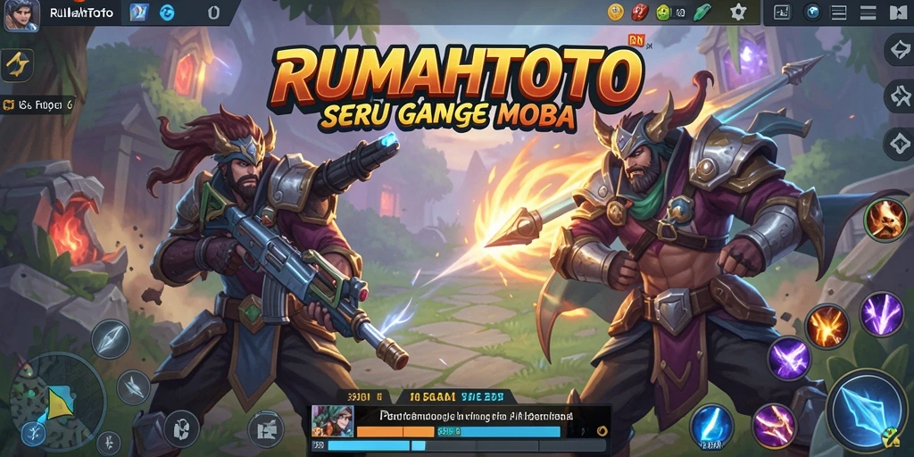 Tampilan gameplay seru di <strong>RUMAHTOTO</strong> dengan pertarungan karakter yang dinamis.