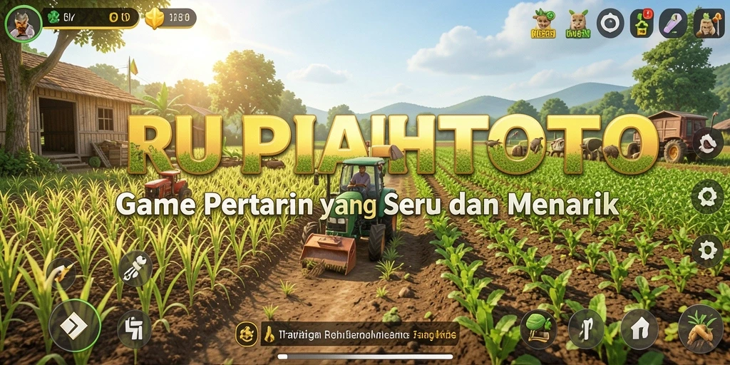 Tangkapan layar menunjukkan pemain mengelola ladang di RUPIAHTOTO.