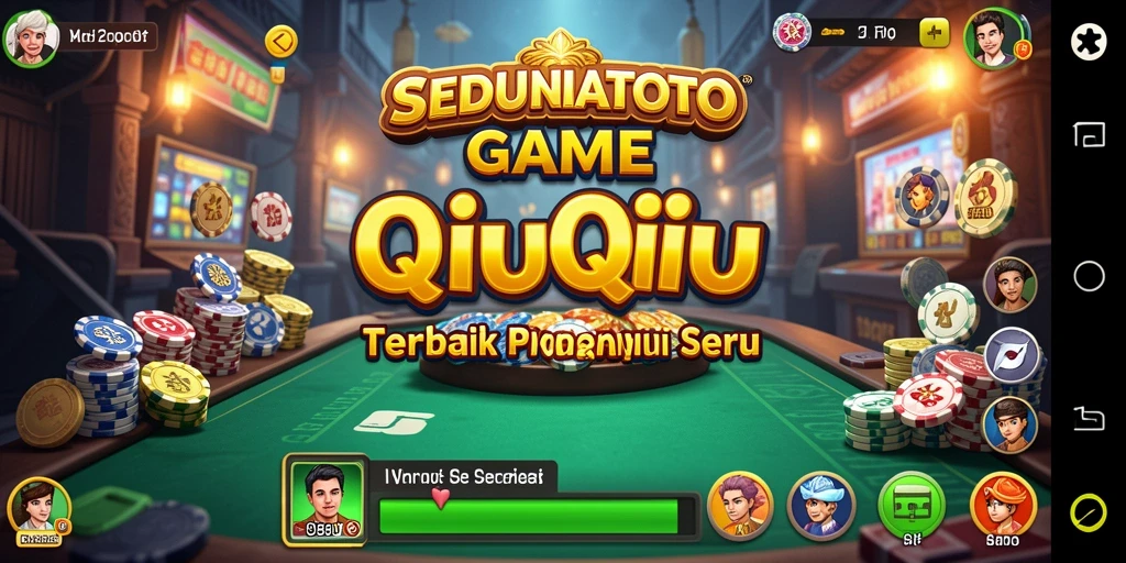 Tampilan gameplay seru di SEDUNIATOTO dengan kartu QiuQiu yang menantang.