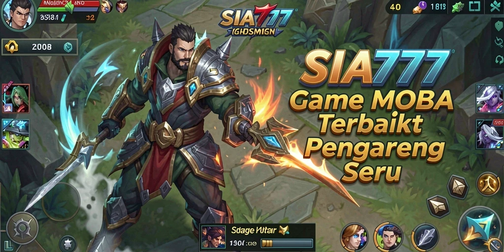 Screenshot SIA777 menampilkan aksi seru dalam pertarungan MOBA.