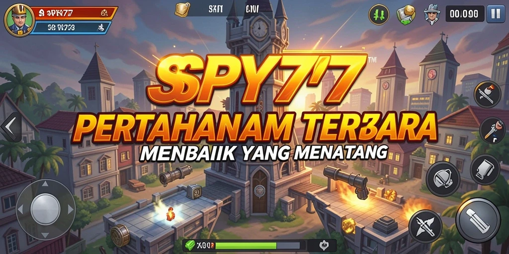 Gameplay seru SPY77 dengan strategi Tower Defense yang menantang.
