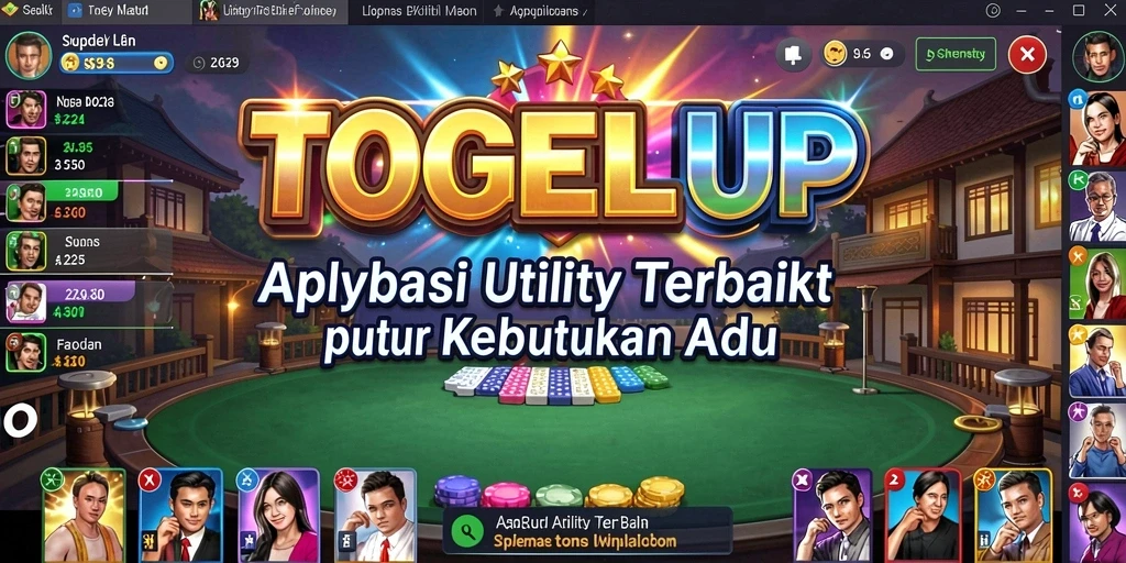 Tampilan antarmuka TOGELUP yang ramah pengguna dengan fitur Utility.