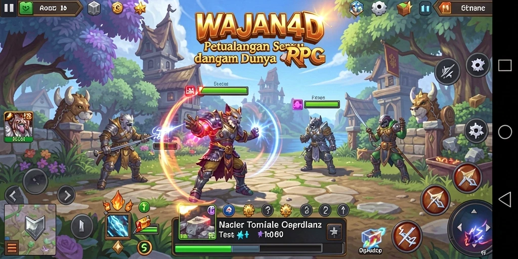 Tampilan gameplay menarik di dunia RPG WAJAN4D.