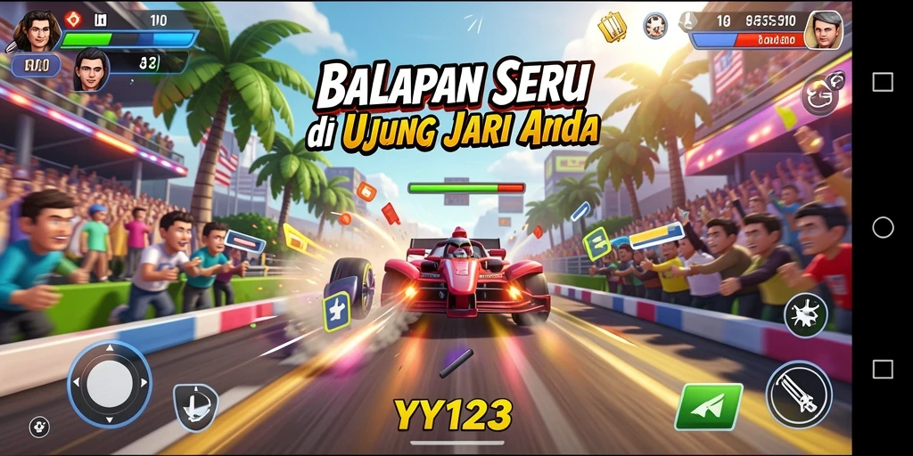 Gameplay balapan seru dengan grafis menawan.